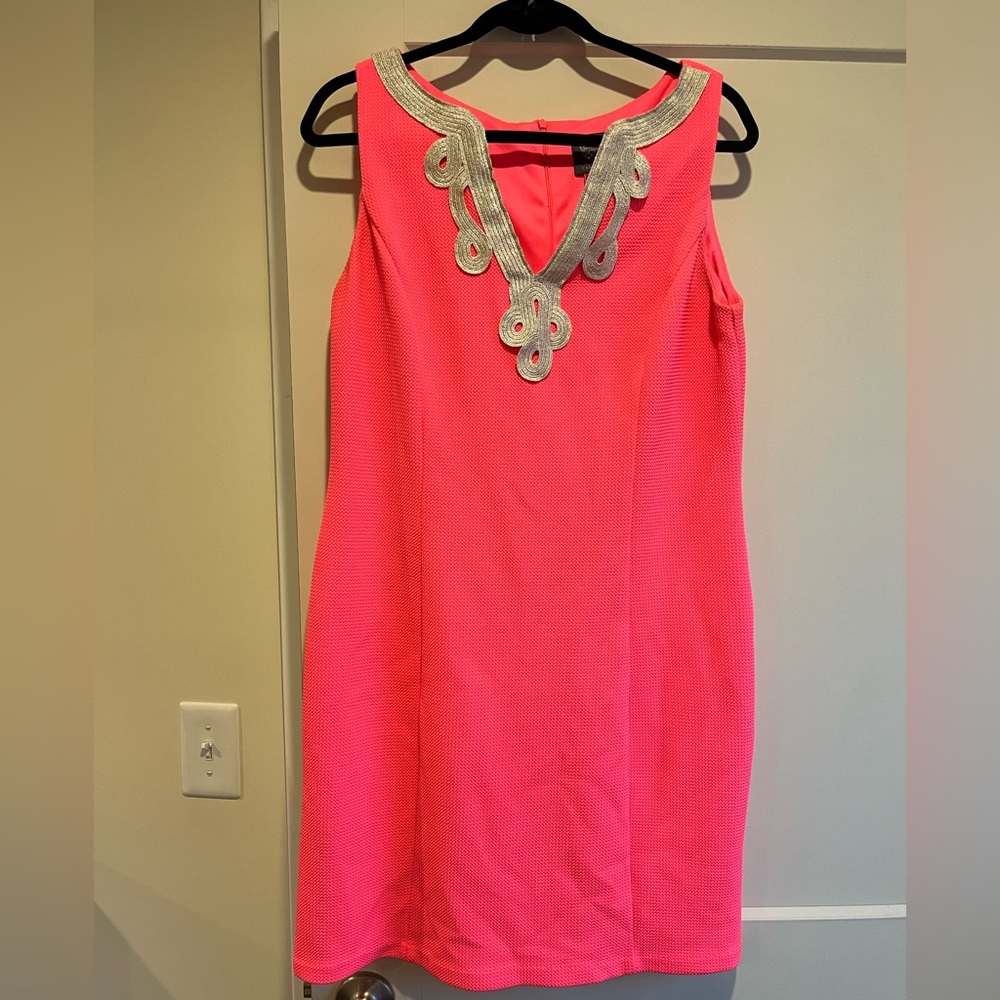 Vince Camuto Pink Dress with Gold Accents